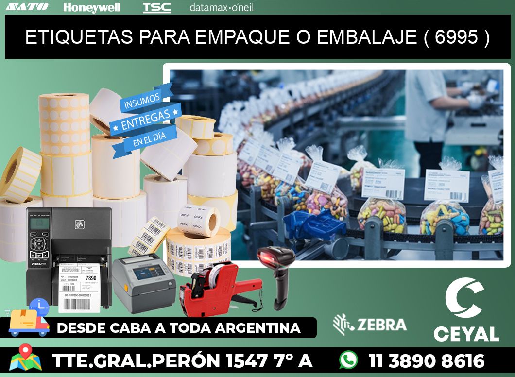 ETIQUETAS PARA EMPAQUE O EMBALAJE ( 6995 )