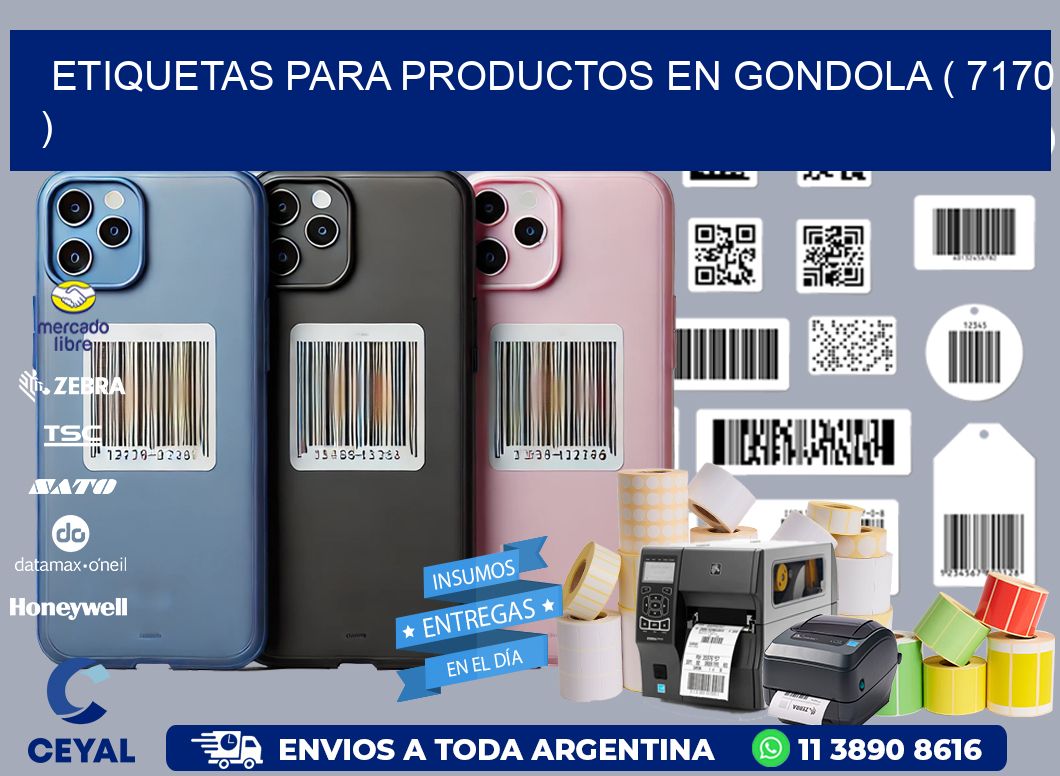 ETIQUETAS PARA PRODUCTOS EN GONDOLA ( 7170 )