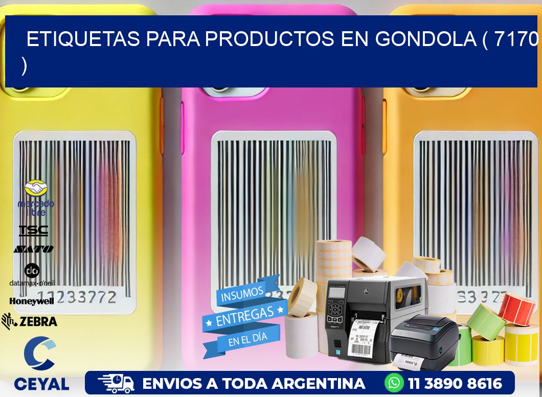 ETIQUETAS PARA PRODUCTOS EN GONDOLA ( 7170 )