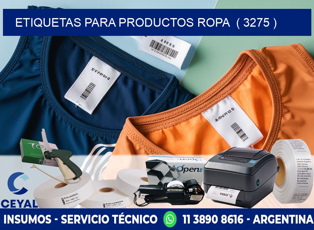 ETIQUETAS PARA PRODUCTOS ROPA  ( 3275 )