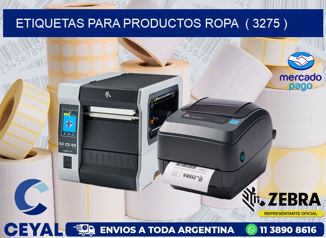 ETIQUETAS PARA PRODUCTOS ROPA  ( 3275 )