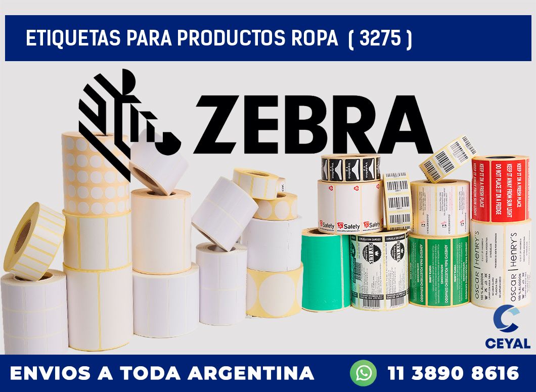 ETIQUETAS PARA PRODUCTOS ROPA  ( 3275 )