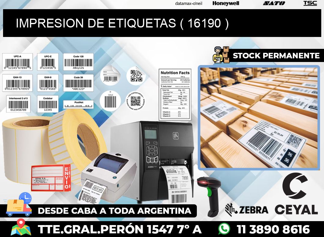 IMPRESION DE ETIQUETAS ( 16190 )