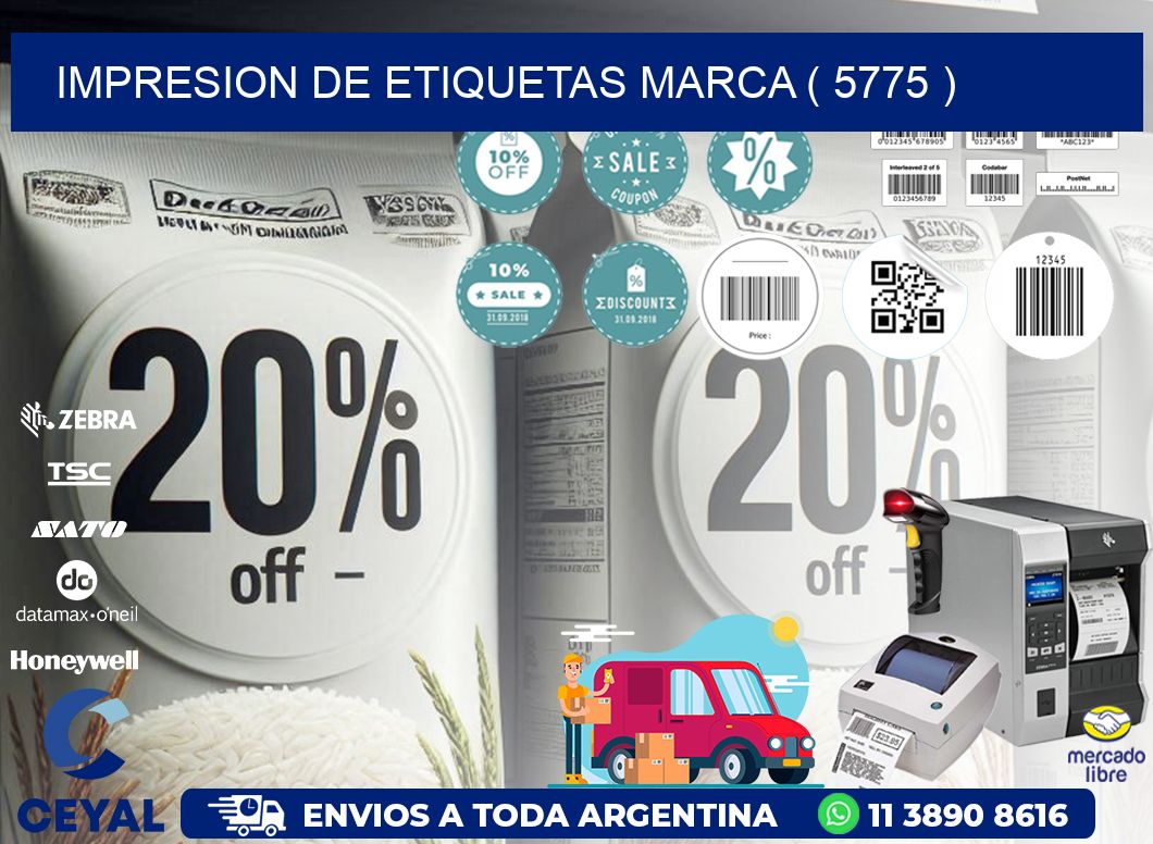IMPRESION DE ETIQUETAS MARCA ( 5775 )