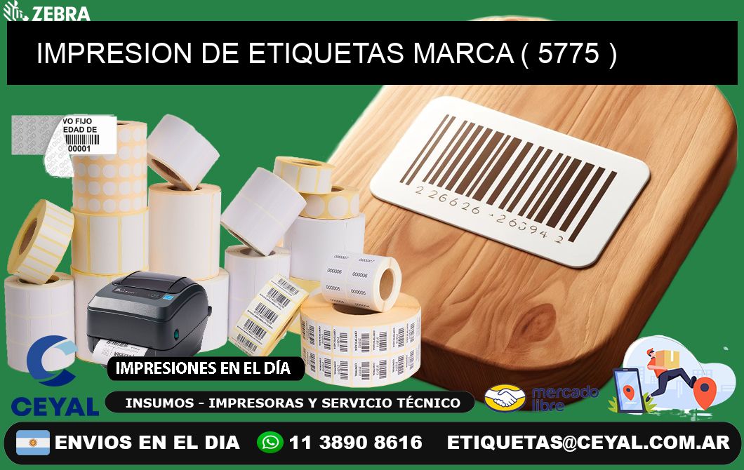 IMPRESION DE ETIQUETAS MARCA ( 5775 )