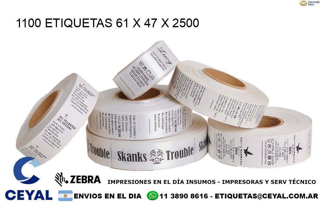 1100 ETIQUETAS 61 x 47 x 2500