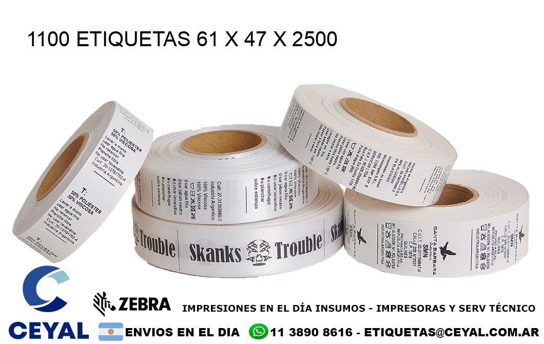 1100 ETIQUETAS 61 x 47 x 2500