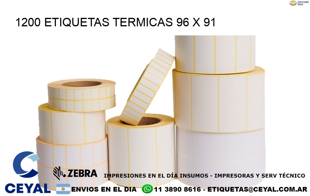 1200 ETIQUETAS TERMICAS 96 x 91