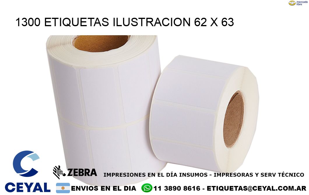 1300 ETIQUETAS ILUSTRACION 62 x 63