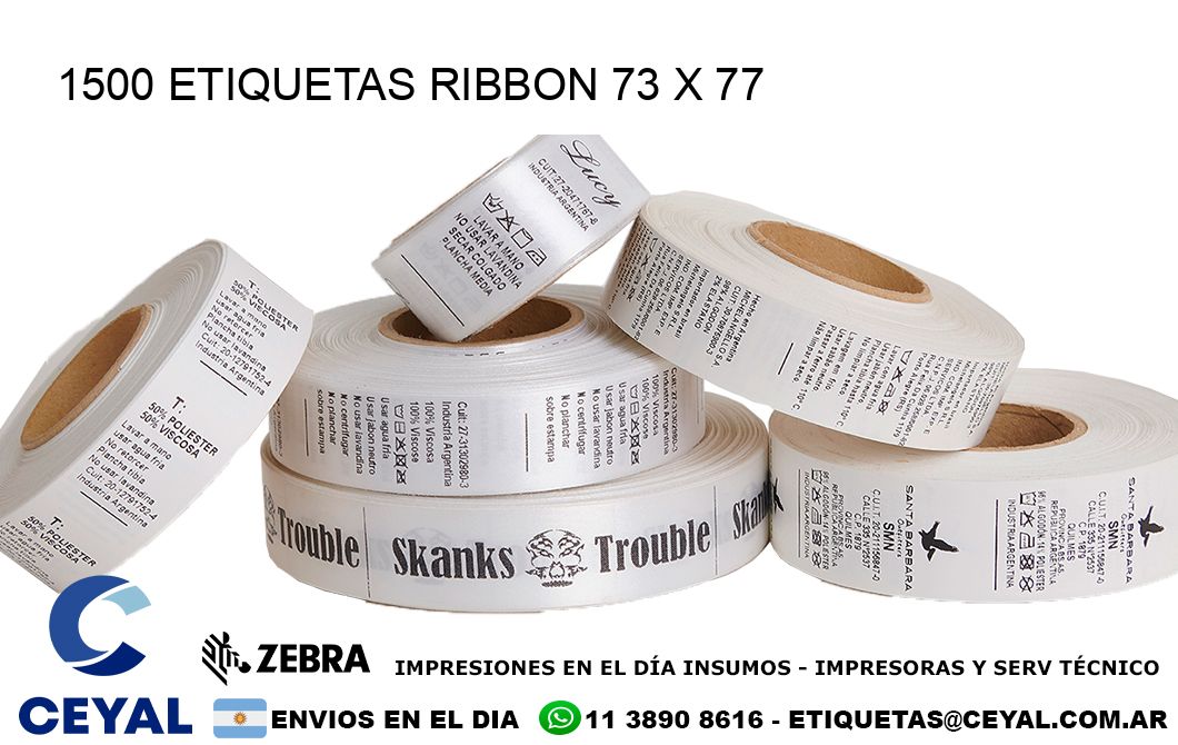 1500 ETIQUETAS RIBBON 73 x 77