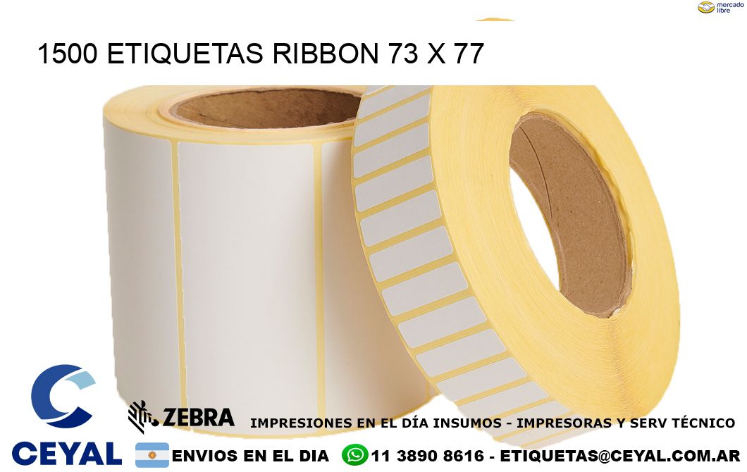 1500 ETIQUETAS RIBBON 73 x 77