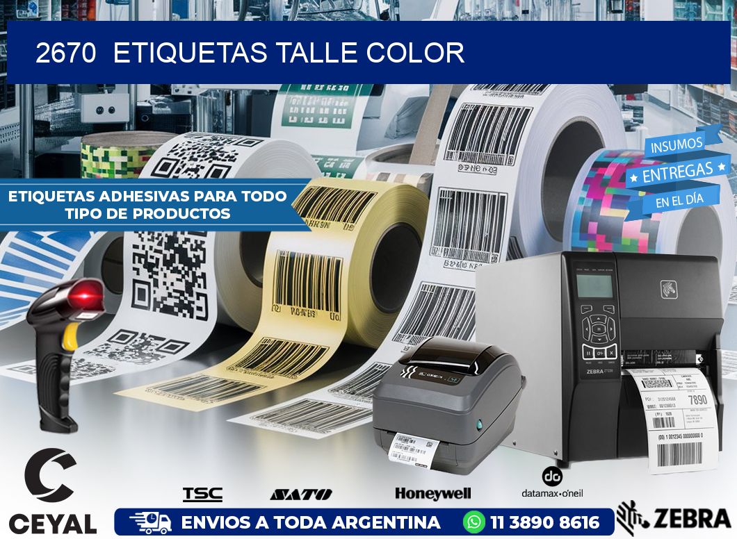 2670  ETIQUETAS TALLE COLOR