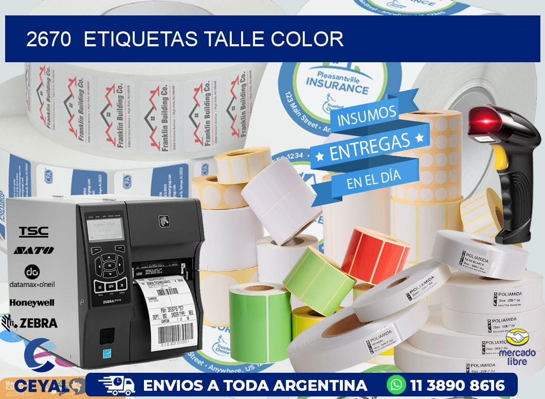 2670  ETIQUETAS TALLE COLOR