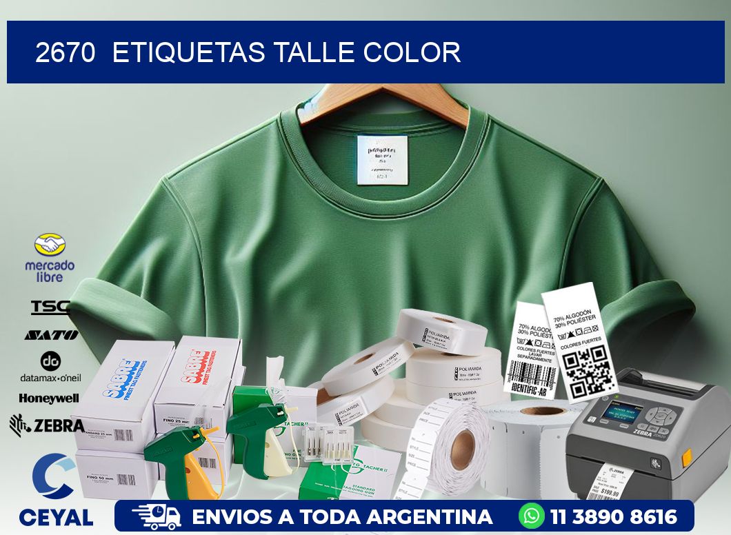 2670  ETIQUETAS TALLE COLOR