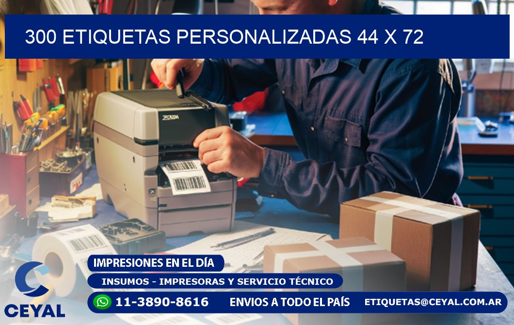 300 ETIQUETAS PERSONALIZADAS 44 x 72