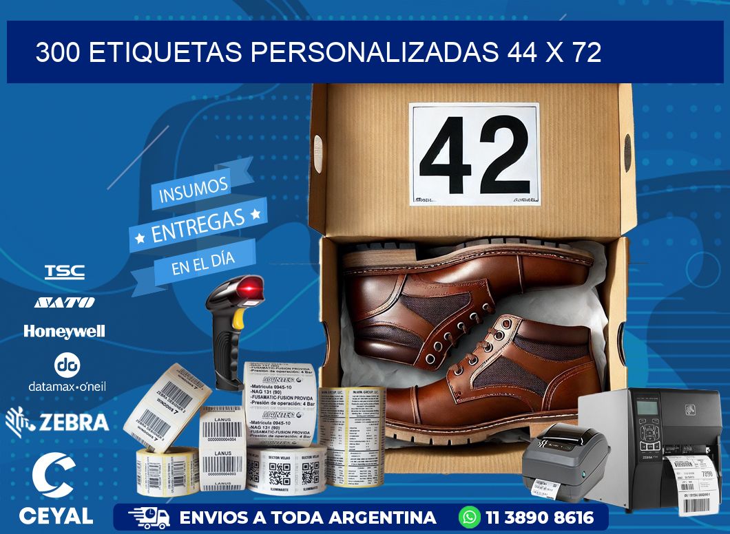300 ETIQUETAS PERSONALIZADAS 44 x 72