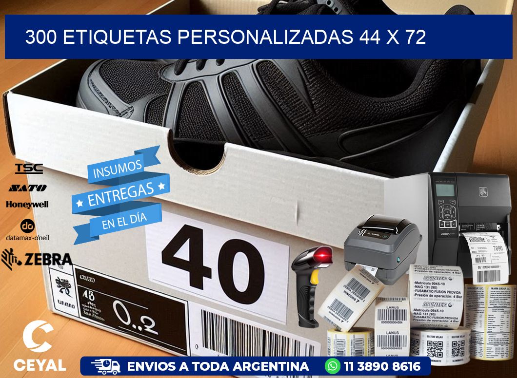 300 ETIQUETAS PERSONALIZADAS 44 x 72