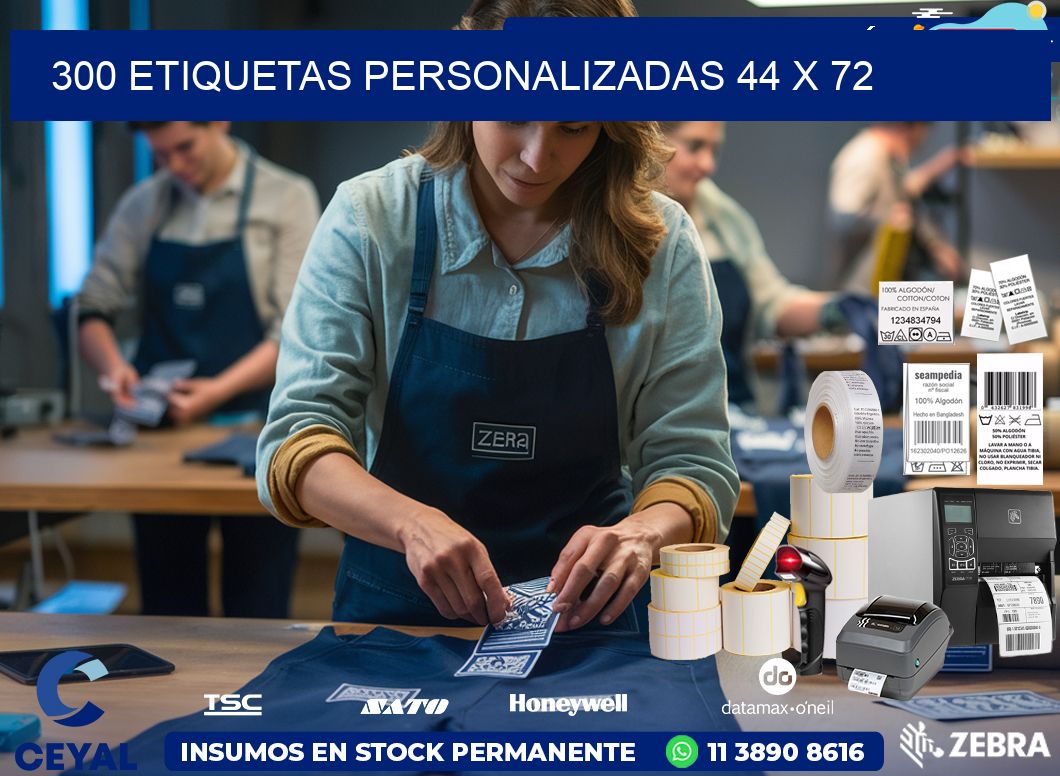 300 ETIQUETAS PERSONALIZADAS 44 x 72