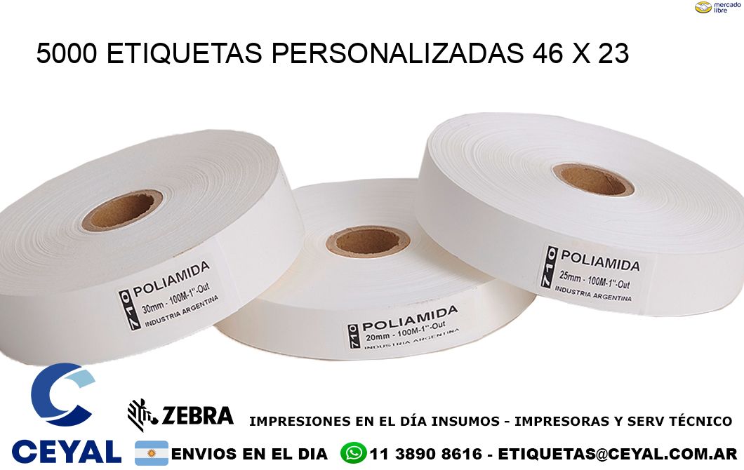 5000 ETIQUETAS PERSONALIZADAS 46 x 23