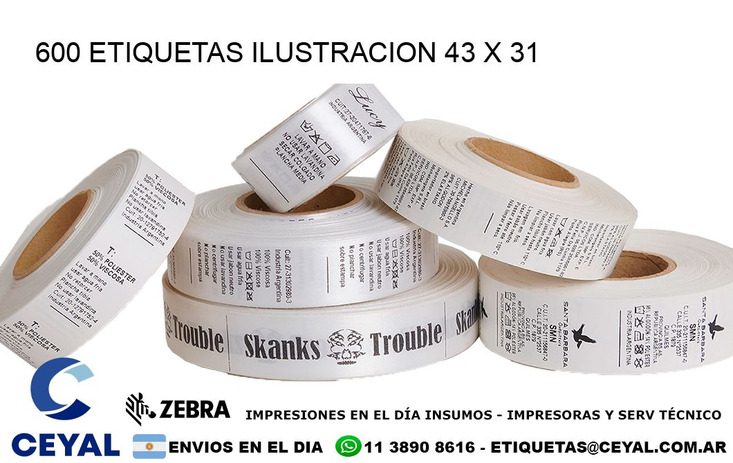 600 ETIQUETAS ILUSTRACION 43 x 31