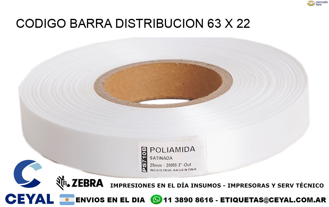 CODIGO BARRA DISTRIBUCION 63 x 22