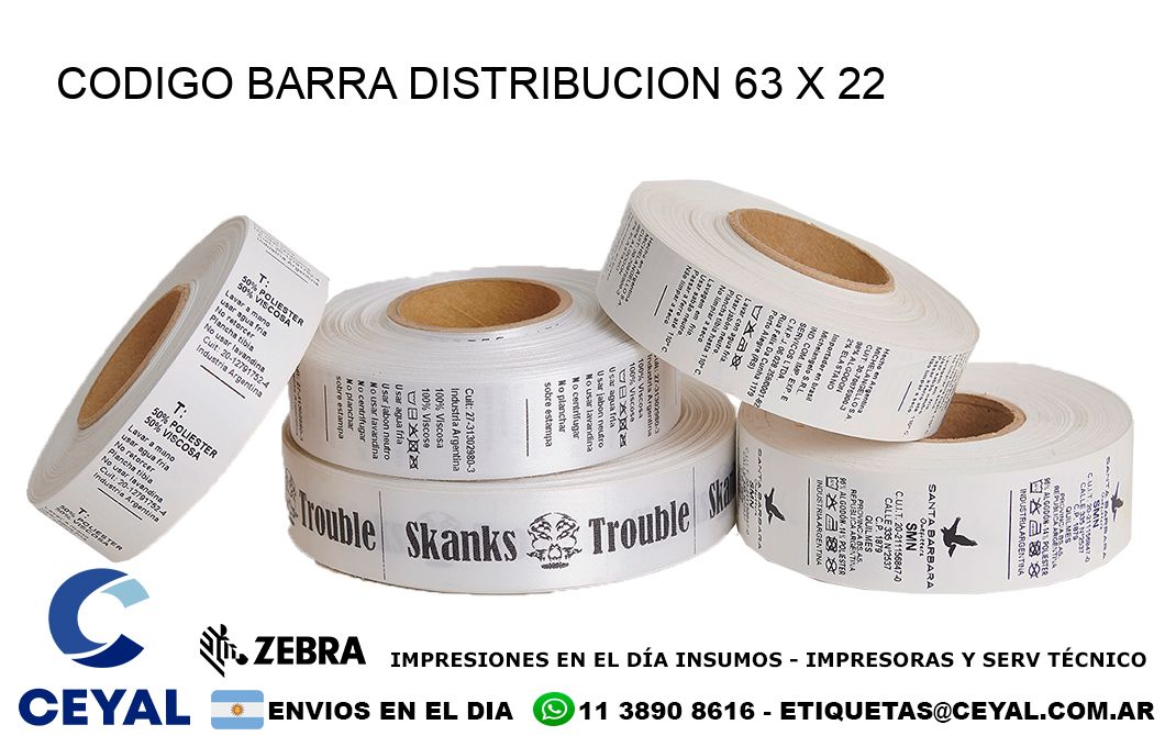 CODIGO BARRA DISTRIBUCION 63 x 22