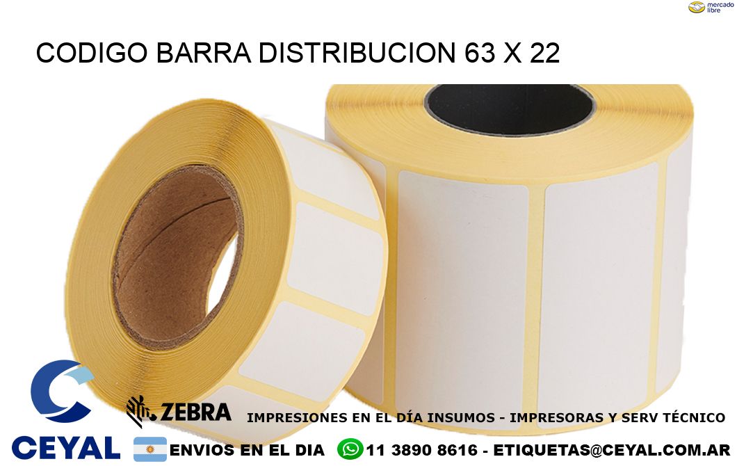 CODIGO BARRA DISTRIBUCION 63 x 22
