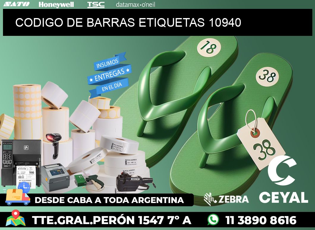 CODIGO DE BARRAS ETIQUETAS 10940