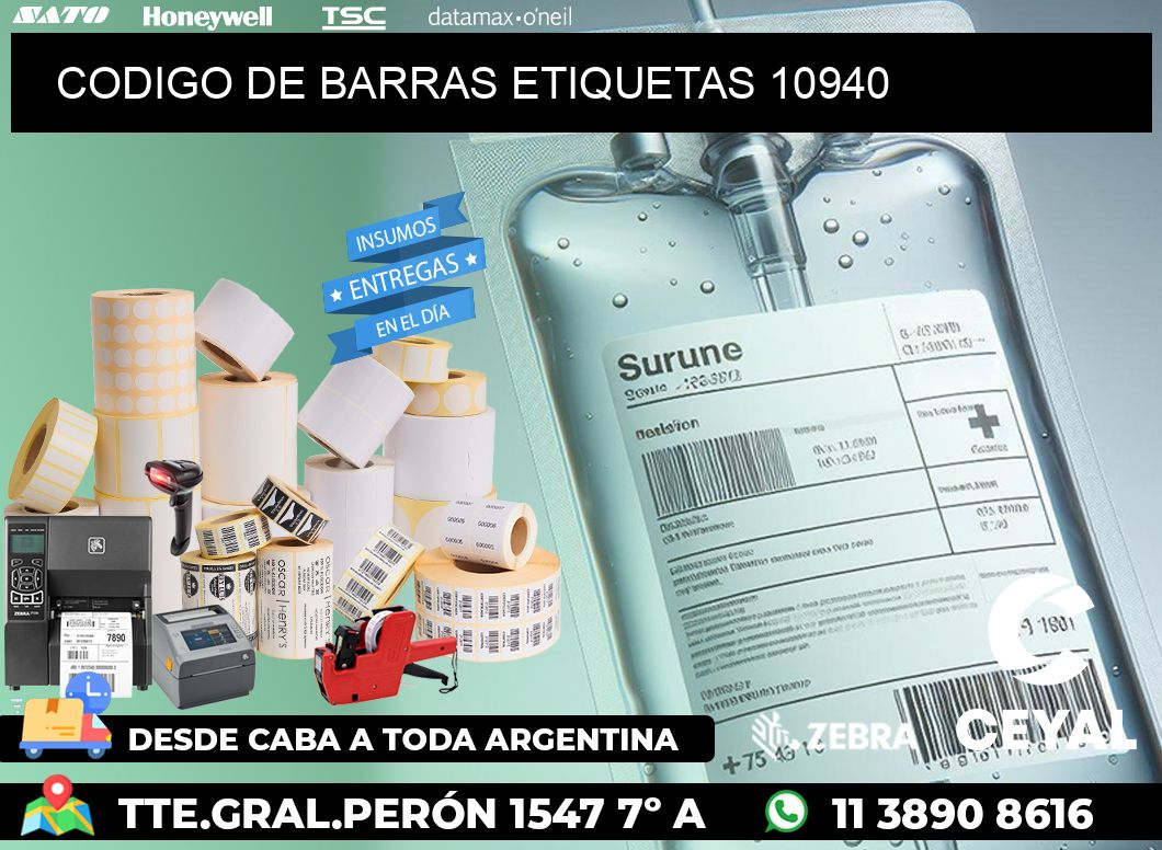 CODIGO DE BARRAS ETIQUETAS 10940