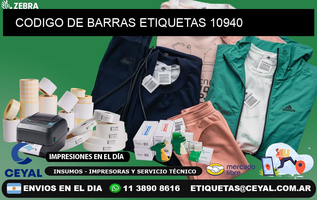 CODIGO DE BARRAS ETIQUETAS 10940