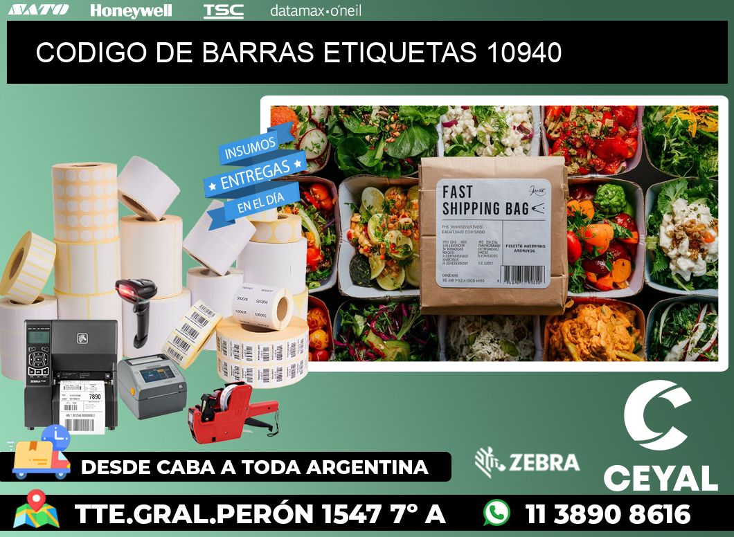 CODIGO DE BARRAS ETIQUETAS 10940