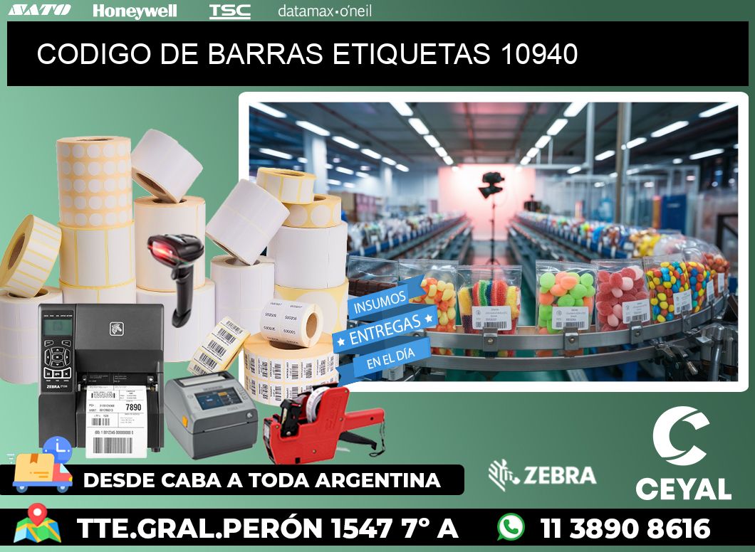 CODIGO DE BARRAS ETIQUETAS 10940