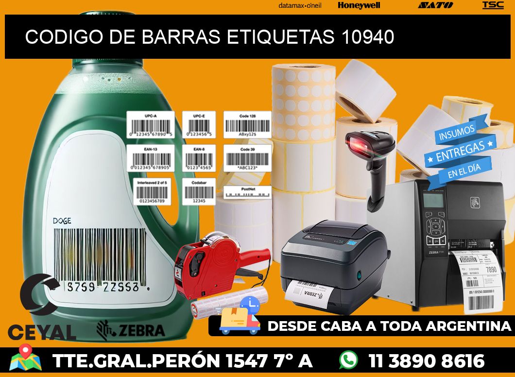 CODIGO DE BARRAS ETIQUETAS 10940