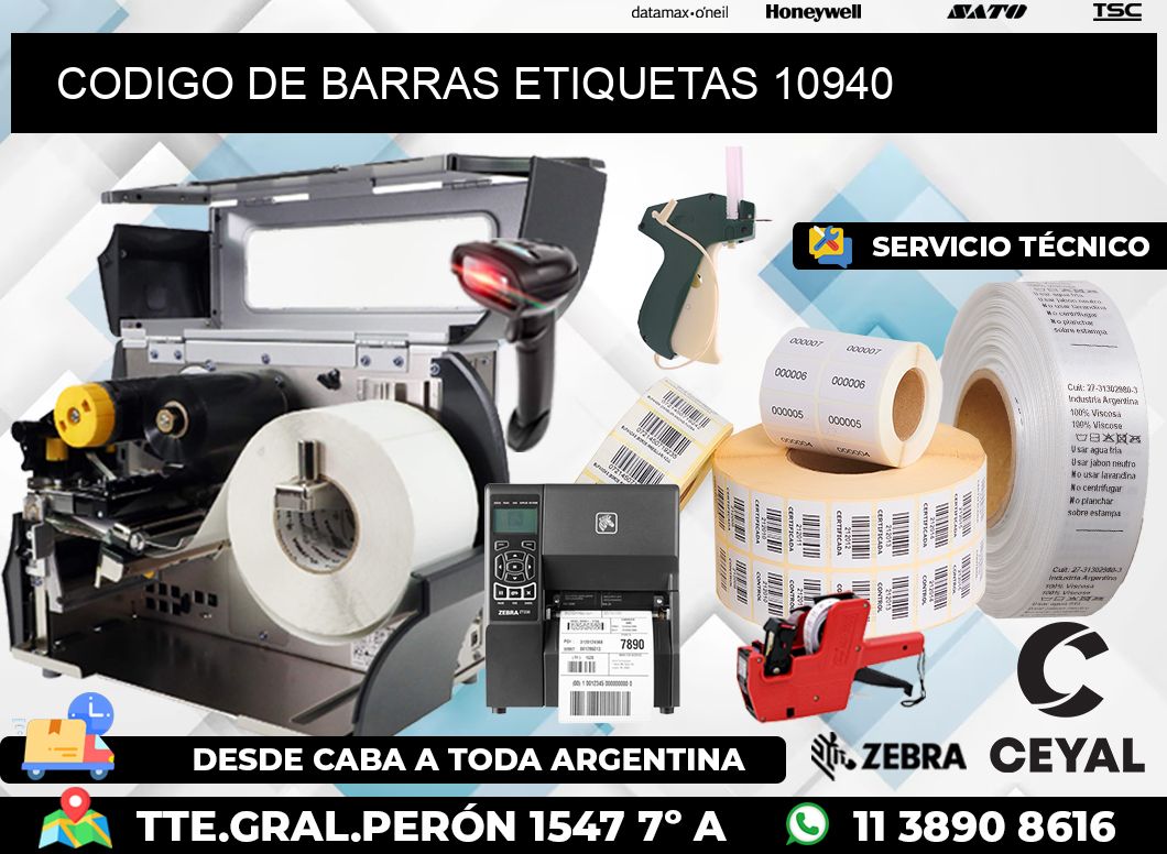CODIGO DE BARRAS ETIQUETAS 10940