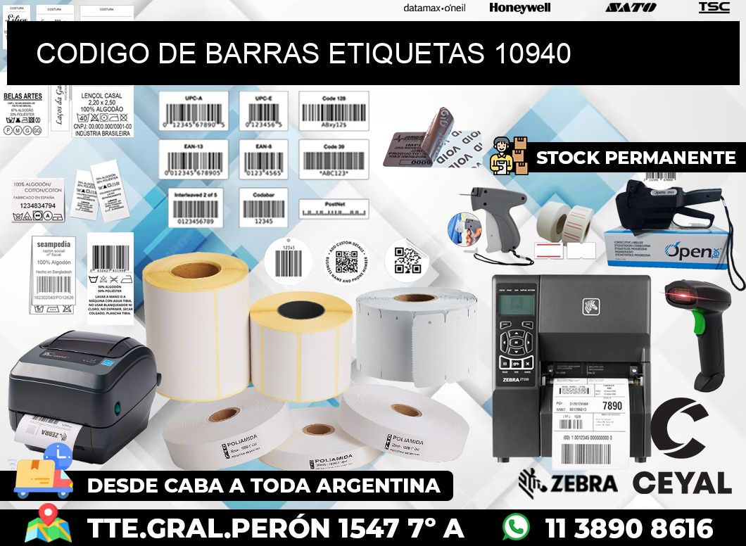 CODIGO DE BARRAS ETIQUETAS 10940