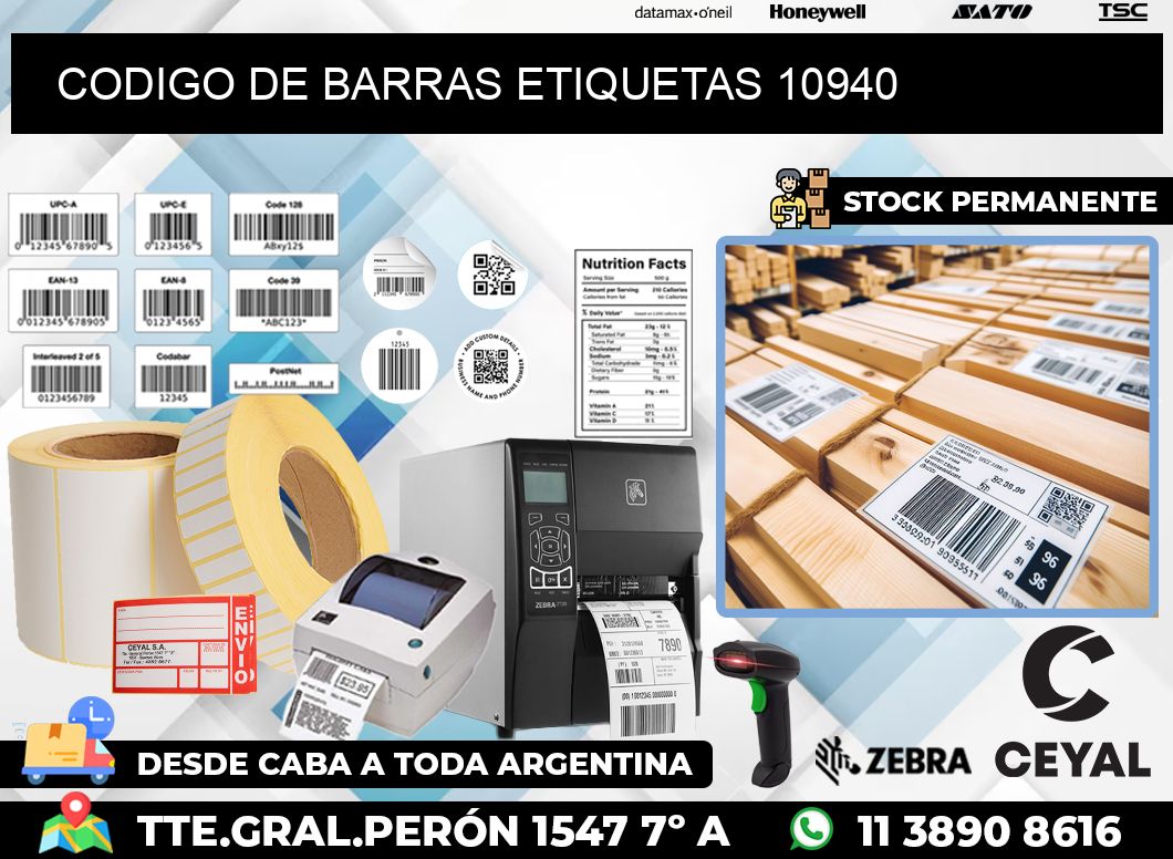 CODIGO DE BARRAS ETIQUETAS 10940
