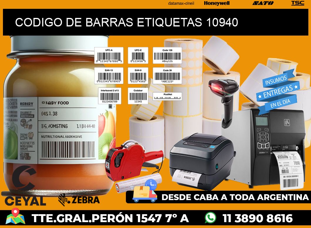 CODIGO DE BARRAS ETIQUETAS 10940