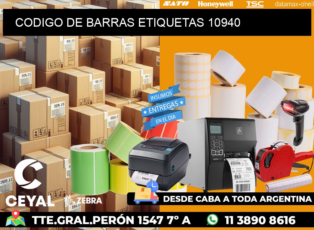 CODIGO DE BARRAS ETIQUETAS 10940