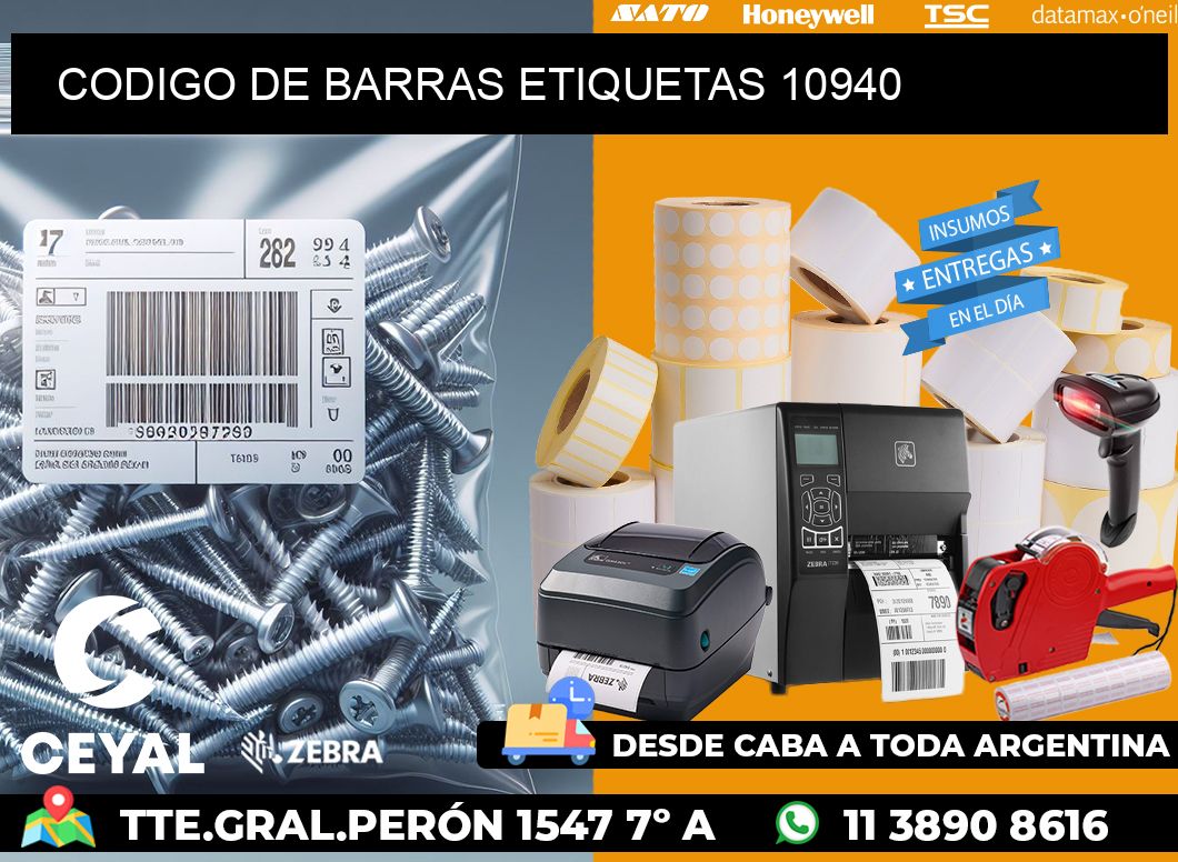 CODIGO DE BARRAS ETIQUETAS 10940