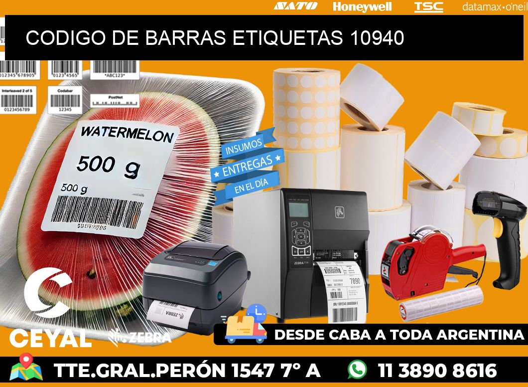 CODIGO DE BARRAS ETIQUETAS 10940