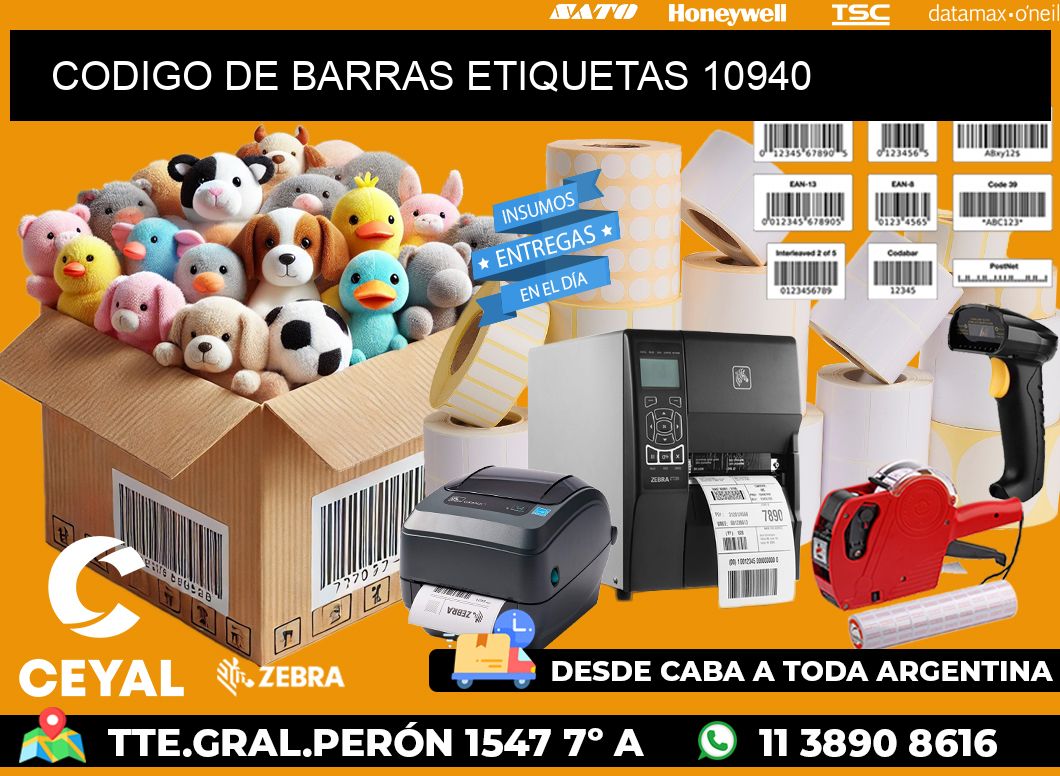 CODIGO DE BARRAS ETIQUETAS 10940