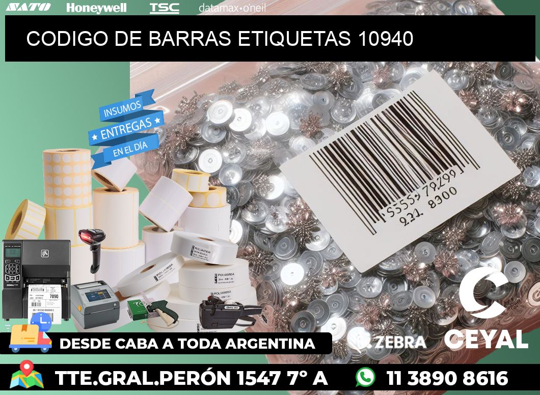 CODIGO DE BARRAS ETIQUETAS 10940