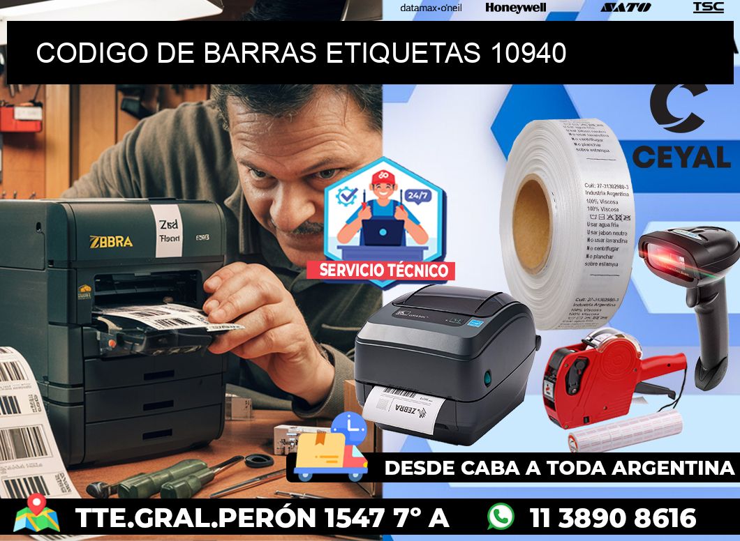 CODIGO DE BARRAS ETIQUETAS 10940