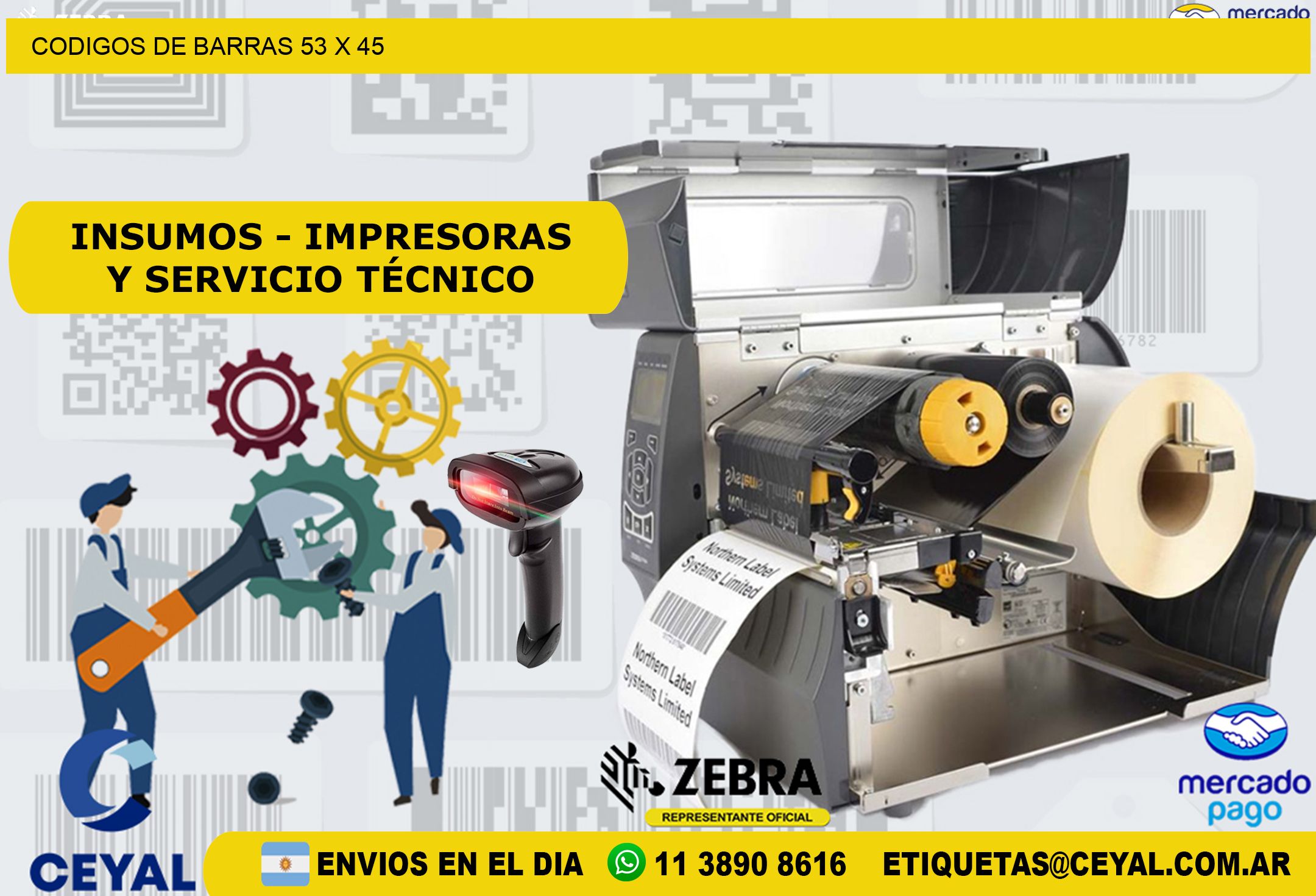CODIGOS DE BARRAS 53 x 45