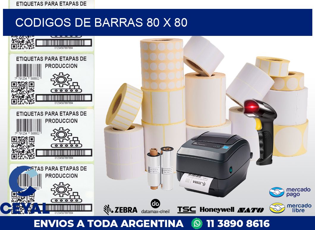 CODIGOS DE BARRAS 80 x 80