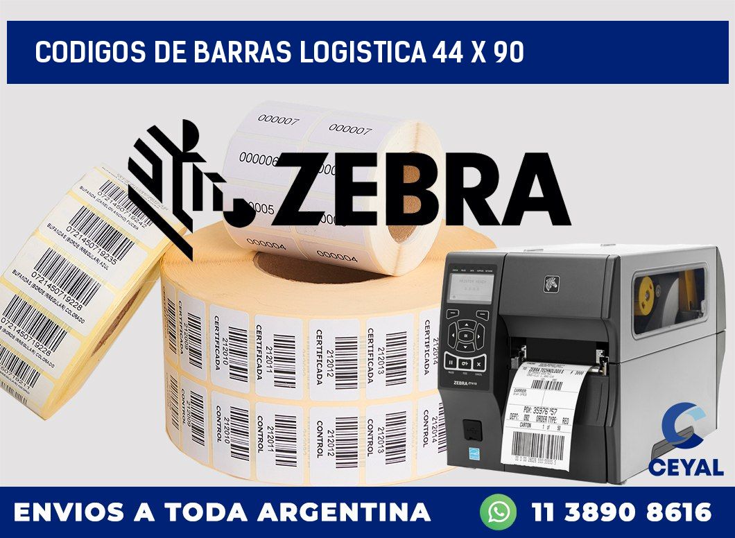 CODIGOS DE BARRAS LOGISTICA 44 x 90
