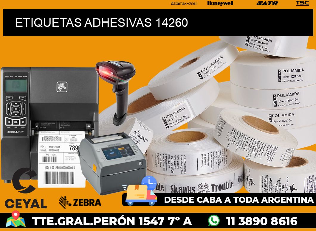 ETIQUETAS ADHESIVAS 14260