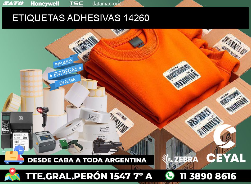 ETIQUETAS ADHESIVAS 14260