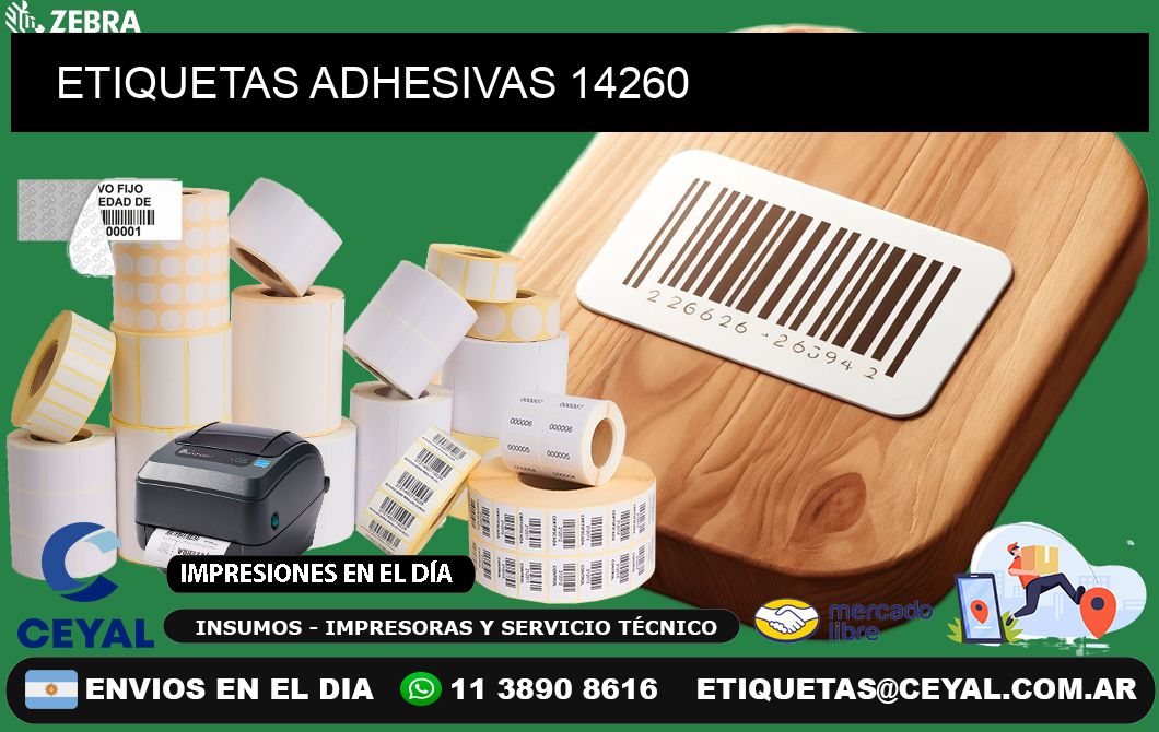 ETIQUETAS ADHESIVAS 14260