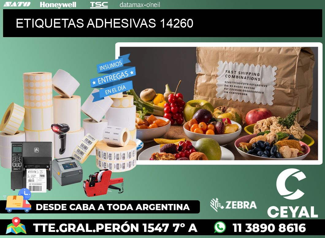 ETIQUETAS ADHESIVAS 14260